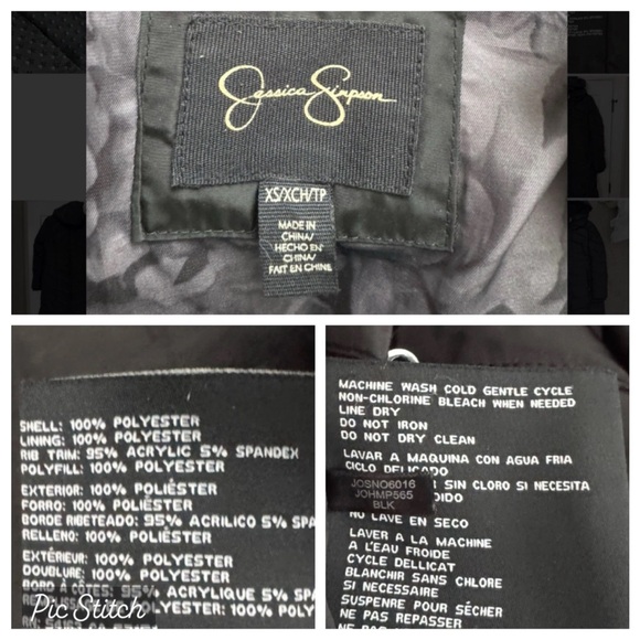 JESSICA SIMPSON Women's XS Hooded Puffer Long Black Zip-Up Jacket Winter Coat - Picture 3 of 14